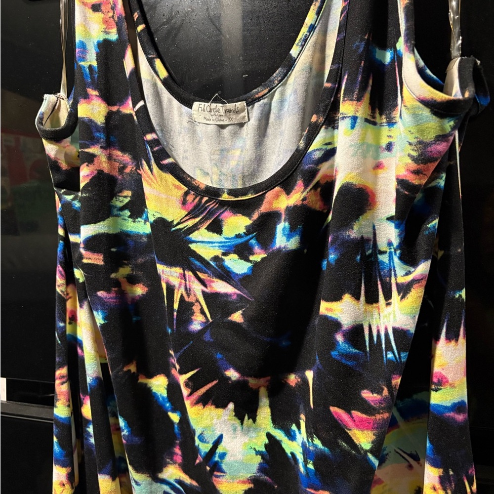 Colorful Abstract Midi Dress - Picture 2 of 3